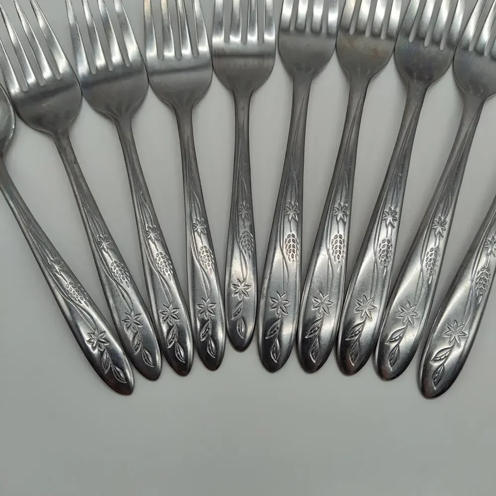 10X Set Superior INS668 Stainless Flatware Mod Mcm DINNER SALAD Forks Spoon